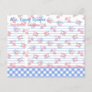 Papier Maison de Campagne Shabby Chic Floral Personnalisé