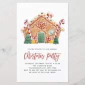 Papier Maison de pain d'épices Noël Invitation (Devant)