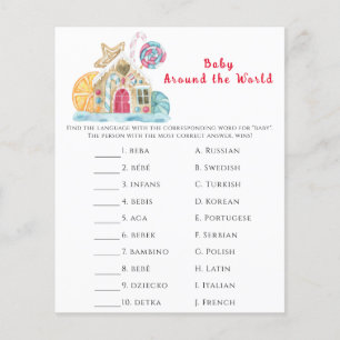 Papier Maison en pain d'épices - Jeu bébé autour du monde