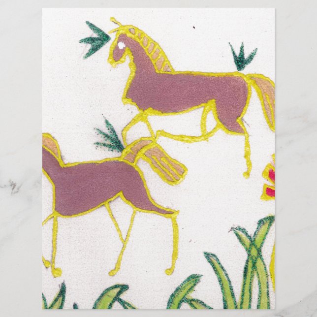 Papier Majesté Mystique : Licornes Jumelles aux Teintes M (Devant)