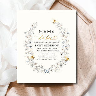 Papier Mama sera Fleur sauvage Baby shower neutre pour le