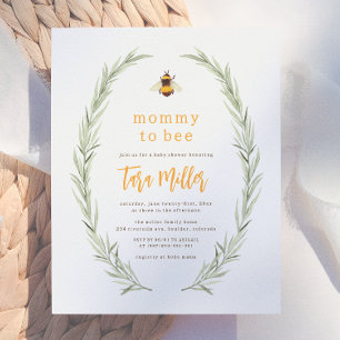Papier Maman Abeille à Venir Fête de Bébé de Genre Neutre