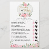 Papier Maman ou papa jeu d'or rose chute citrouilles (Devant)