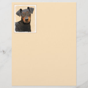 Papier Manchester Terrier Peinture Art animal original