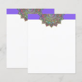 Papier Mandala coloré classe Style Inde 1 (Devant / Derrière)