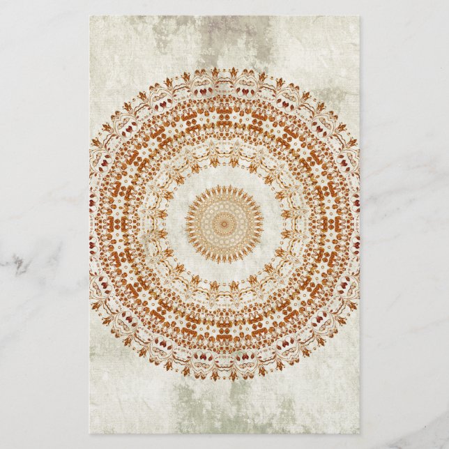 Papier Mandala de Désir en Jaune doré (Devant)