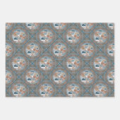 Papier Mandala Diamant Abstrait Mocha & Teal pour (Devant)