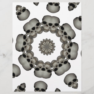Papier Mandala, le crâne humain Déplaisant