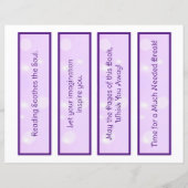 Papier Mandala violet et Signets de devis inspirants (Dos)