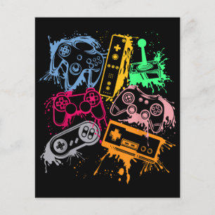 Papier Manettes de console de jeu vidéo rétro 80's 90's A