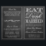 Papier Manger, boire et être marié Chalkboard Mariage<br><div class="desc">Mangez,  Buvez & Soyez Marié Chalkboard programmes de mariage.</div>