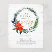 Papier Mangez Boire & Soyez Joyeux | Budget Rustique du d (Devant)