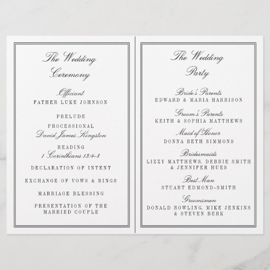 Papier Mangez, buvez et soyez mariés Mariage noir/blanc m (Dos)