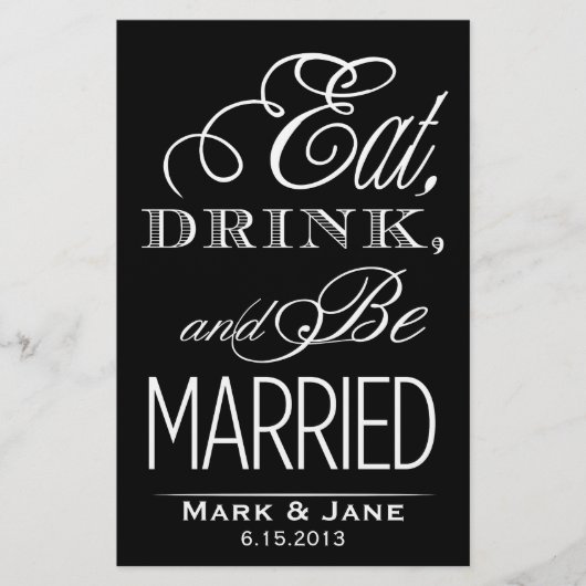 Papier Mangez et soyez mariés (Devant)