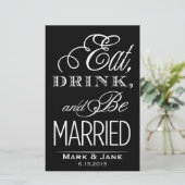 Papier Mangez et soyez mariés (Debout devant)