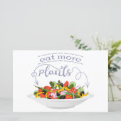 Papier Mangez plus de plantes frais motivation salade let (Debout devant)