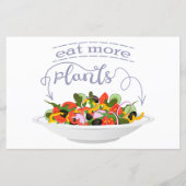 Papier Mangez plus de plantes frais motivation salade let (Dos)