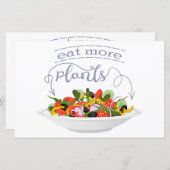 Papier Mangez plus de plantes frais motivation salade let (Devant / Derrière)