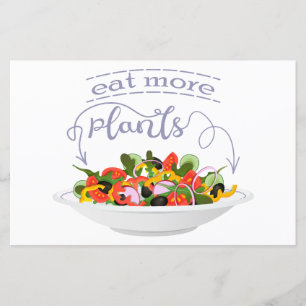 Papier Mangez plus de plantes frais motivation salade let