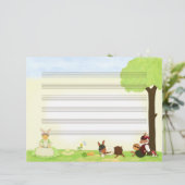 Papier manuscrit de la musique des beaux jours (Debout devant)