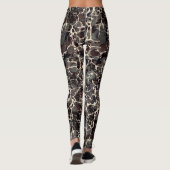 Papier marbré noir Leggings Vintages (Dos)