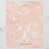 Papier Marbre or rose, Nom/Coordonnées en noir, Vs 2 (Devant / Derrière)