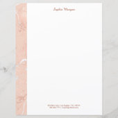 Papier Marbre Or rose, Nom Et Coordonnées, Vs 3 (Devant)