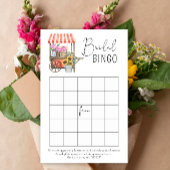 Papier Marché aux fleurs Jeu de bingo de douche nuptiale