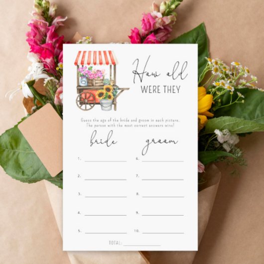 Papier Marché aux fleurs Quel âge avaient-ils jeu de mari