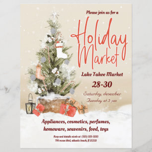 Papier Marché de Noël Invitation
