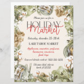 Papier Marché de vacances Décorations de Noël Invitation (Devant / Derrière)