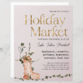 Papier Marché de vacances Décorations de Noël Invitation (Devant / Derrière)