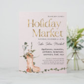 Papier Marché de vacances Décorations de Noël Invitation (Debout devant)