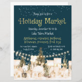 Papier Marché de vacances Décorations de Noël Invitation (Devant / Derrière)