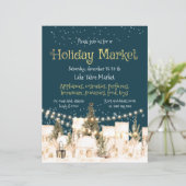 Papier Marché de vacances Décorations de Noël Invitation (Debout devant)