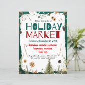 Papier Marché de vacances Décorations de Noël Invitation (Debout devant)