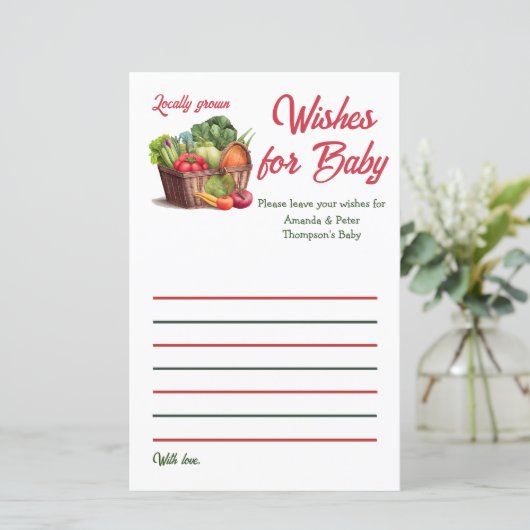 Papier Marché fermier Plaisirs de Baby shower cultivés lo (Debout devant)