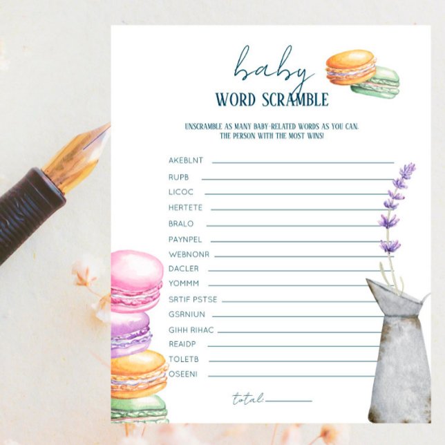 Papier Marché français - Baby Word Scramble Jeu (Créateur téléchargé)