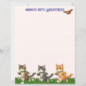 Papier Marching Cats Stationery (Dos)
