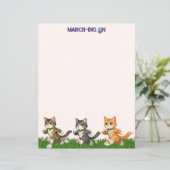 Papier Marching Cats Stationery (Debout devant)