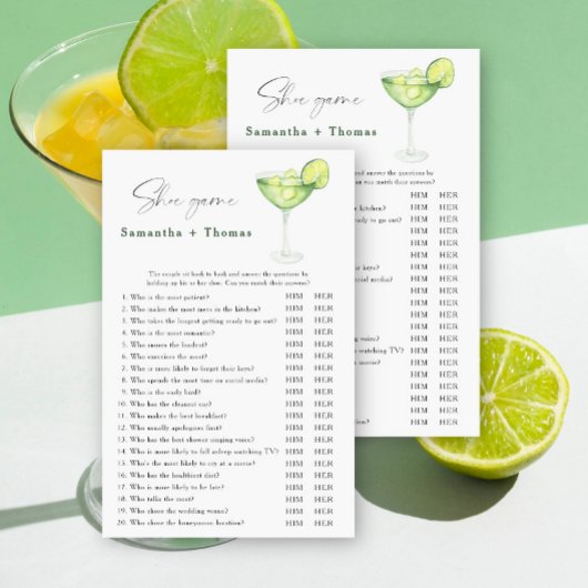 Papier Margarita nuptiale douche Chaussure jeu