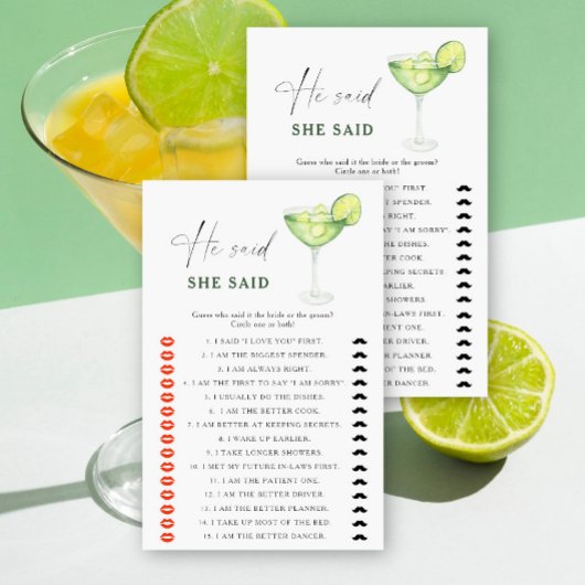 Papier Margarita nuptiale Il dit qu'elle a dit jeu