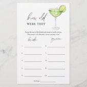 Papier Margarita Quel âge avaient-ils été natifs ? (Devant)