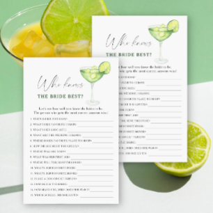 Papier Margarita Qui connaît le mieux la mariée