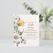 Papier Marguerites blanches Fleurs sauvages jaunes 90e an (Debout devant)