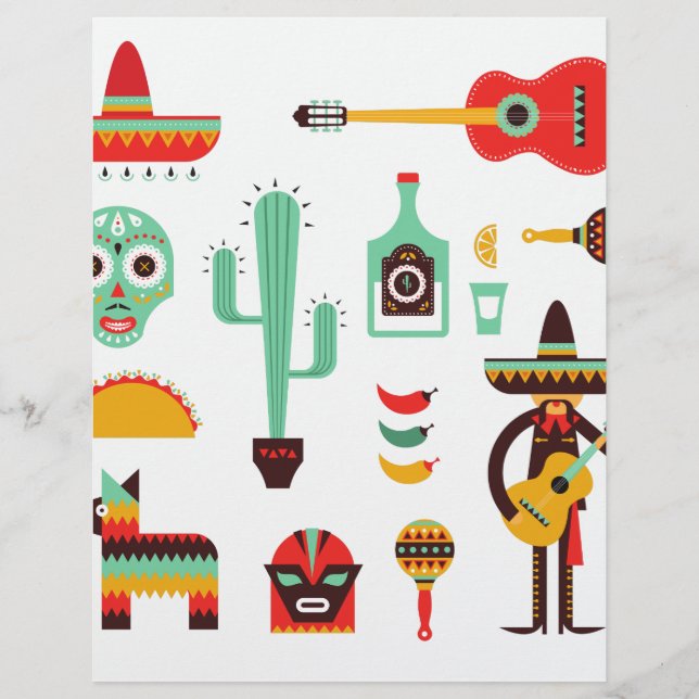 Papier mariachi mexicain (Devant)
