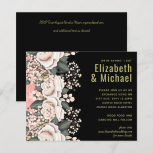 Papier Mariage à budget maîtrisé avec des fleurs roses et