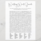 Papier Mariage à double face Mot de recherche Jeu (Dos)