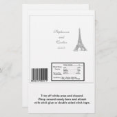 Papier Mariage à Paris Grand Bar Wrapper de Hershey (Devant / Derrière)