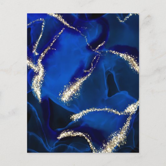 Papier Mariage à petit budget bleu royal sur fond noir ép (Dos)